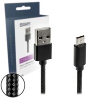 thumb-Data en laadkabel Micro USB Nylon 1m zwart-2