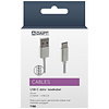 A-DAPT Data en laadkabel USB-C Nylon 2m zilver