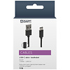 A-DAPT Data en Laadkabel USB-A > USB-C Nylon 1m zwart
