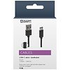 A-DAPT Data en laadkabel USB-C Nylon 1m zwart