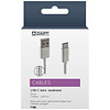 A-DAPT Data en Laadkabel USB-A > USB-C Nylon 1m zilver