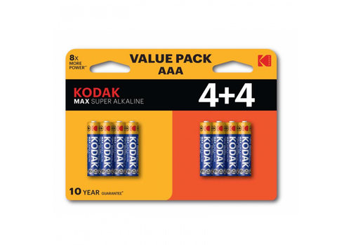  Kodak AAA MAX Alkaline Battery (4+4 pack) 