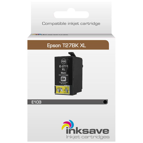  Inksave Inkt cartridge Epson 27 BK XL 