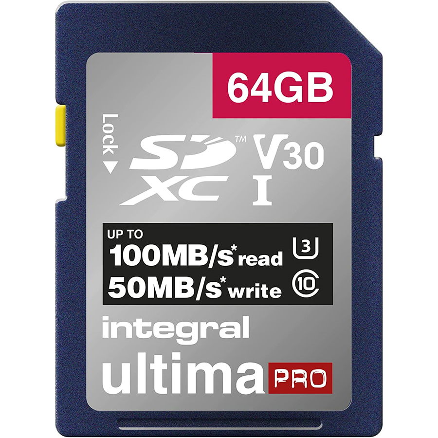 64GB Premium High Speed SD card 100MB/S SDXC V30 UHS-I U3-2