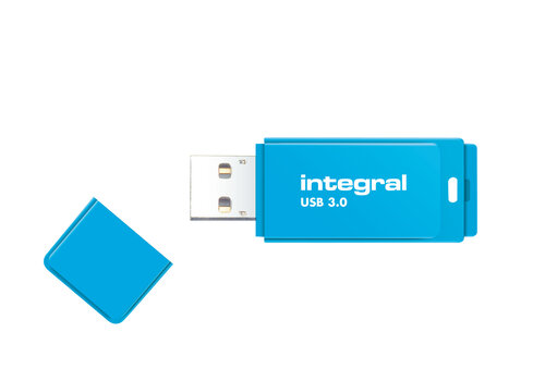  Integral 64GB Neon Blue USB3.0 Flash Drive 