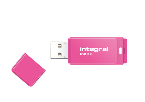  Integral 64GB Neon Pink USB3.0 Flash Drive 