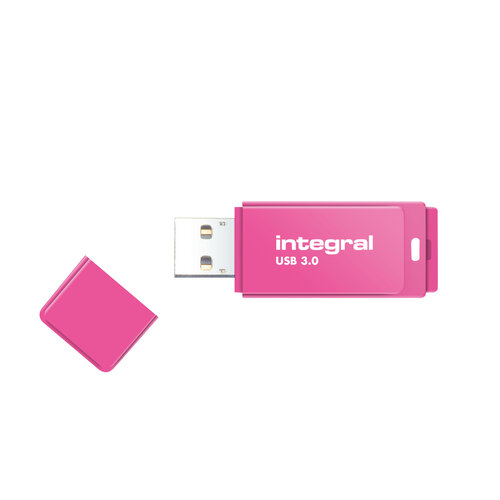  Integral 64GB Neon Pink USB3.0 Flash Drive 