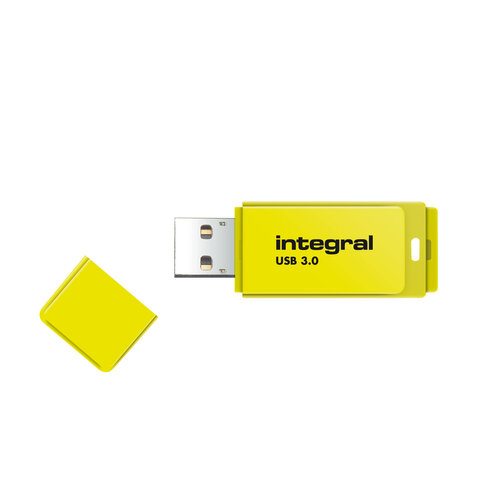  Integral 64GB Neon Yellow USB3.0 Flash Drive 