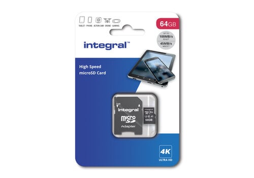  Integral 64GB High Speed micro SD 