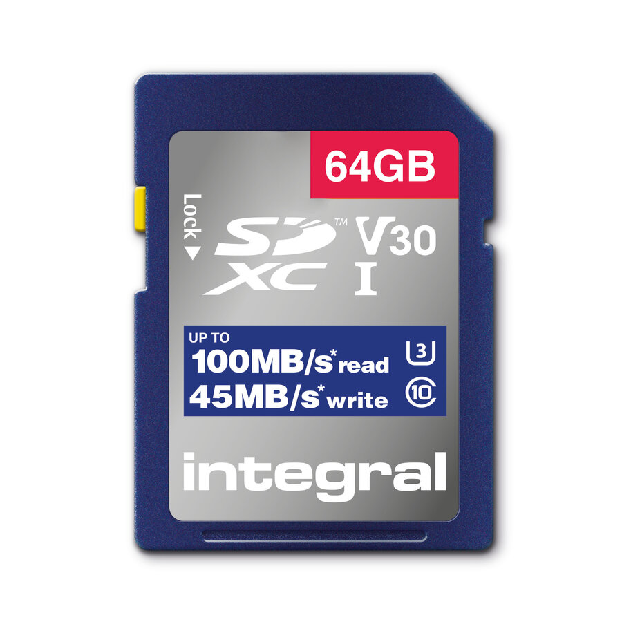 64GB High Speed SD card 100MB/S SDHC/XC V30 UHS-I U3-2