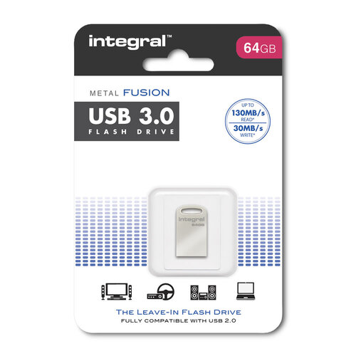  Integral 64GB Metal Fusion Type-C USB 3.0 Flash Drive 