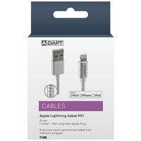 thumb-Data en Laadkabel USB-A > Apple 8-pins MFI 1m zilver-2