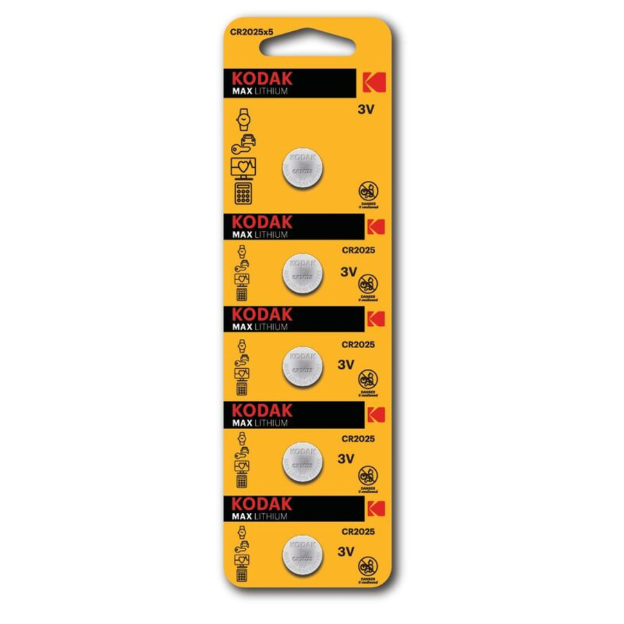 CR2025 Max lithium battery blister 5-1