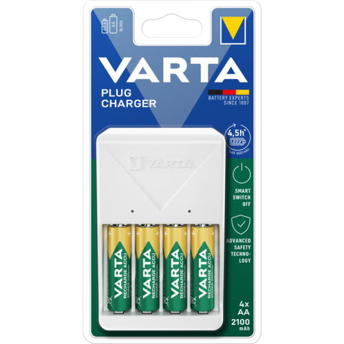  Varta 57657 Plug Charger incl. 4 x AA 2100mAh 