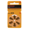 Kodak P312 Hearing Aid battery 6 pack