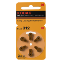 P312 Hearing Aid battery 6 pack
