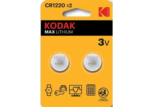  Kodak CR1220 Max lithium battery (2 pack) 