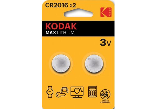  Kodak CR2016 Max lithium battery (2 pack) 