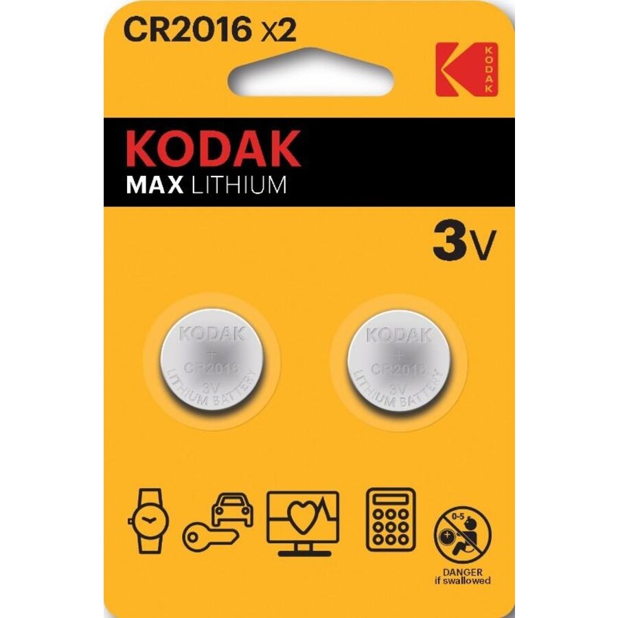 CR2016 Max lithium battery (2 pack)-1