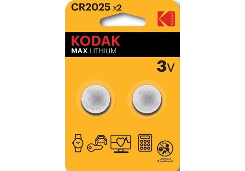  Kodak CR2025 Max lithium battery (2 pack) 