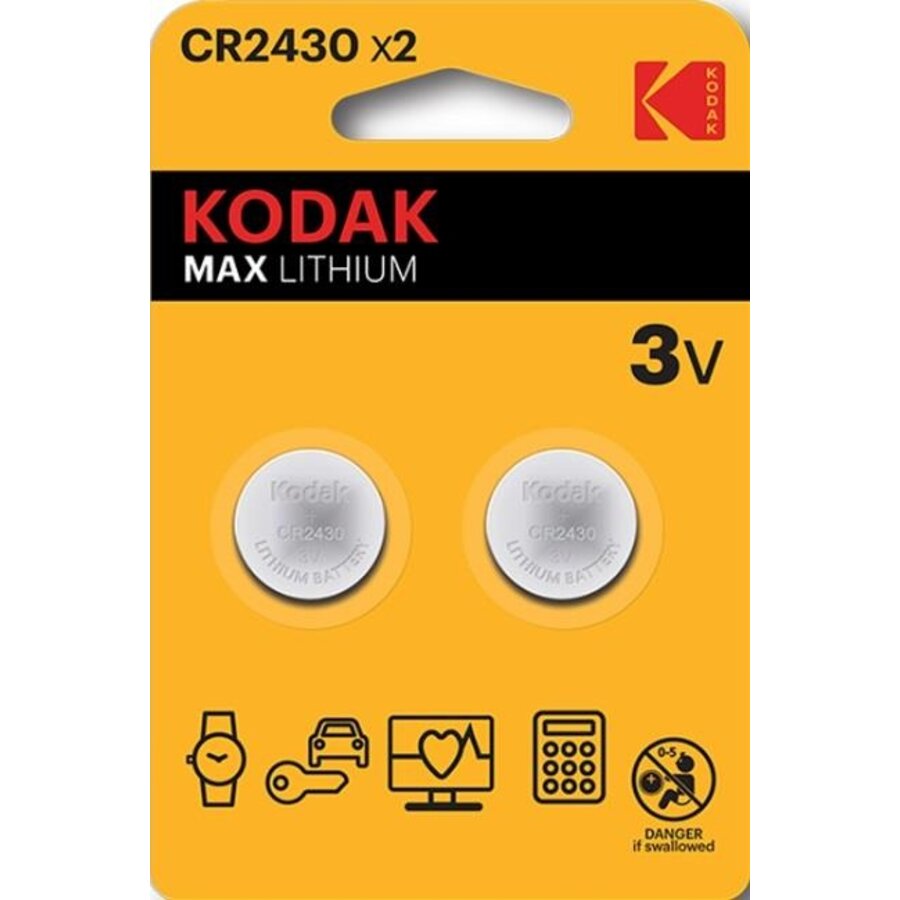 CR2430 Max lithium battery (2 pack)-1