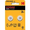 Kodak CR2450 Max lithium battery (2 pack)