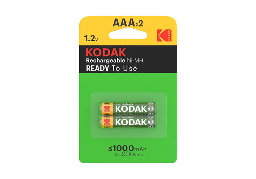  Kodak rechargeable 1000mAh  Ni-MH AAA battery blister 2 