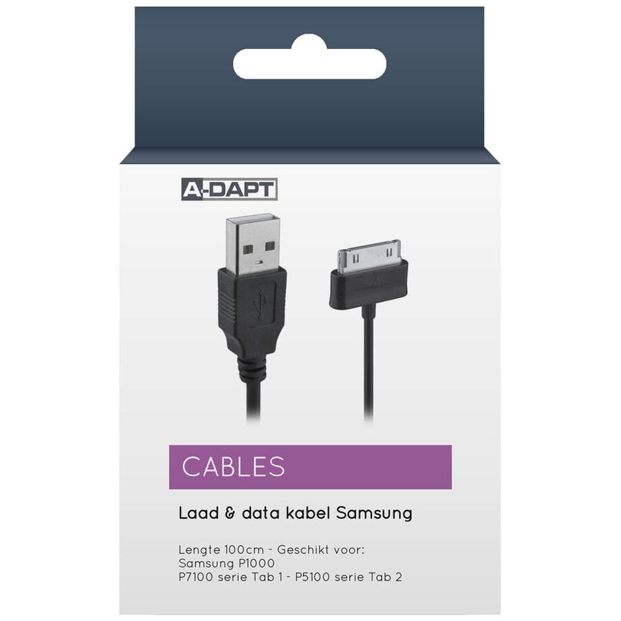 Data en Laadkabel USB-A > Samsung TAB zwart-2