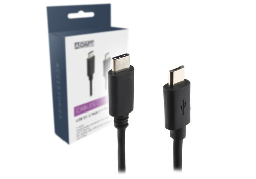  A-DAPT Data en Laadkabel USB-C 3.0 > Micro USB 2.0 1m 