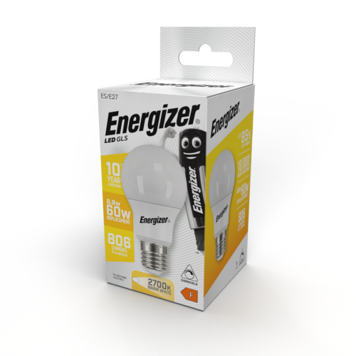  Energizer Normaal E27 8,8W (60W) 2700K 806LM Dimbaar 