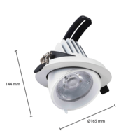 thumb-LED DOWNLIGHT | KANTELBAAR | Ø145 | 30W | WIT | WHITE SWITCH-2