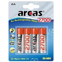 Rechargeable NimH AA/HR6 2700mAh blister 4