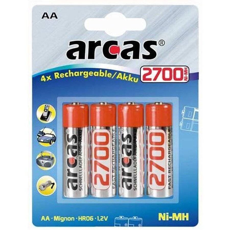 Rechargeable NimH AA/HR6 2700mAh blister 4-1