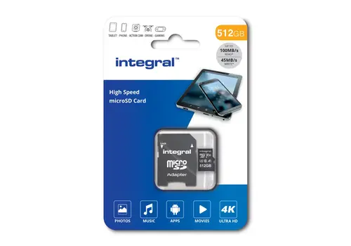  Integral 512GB V30 High Speed micro SD 