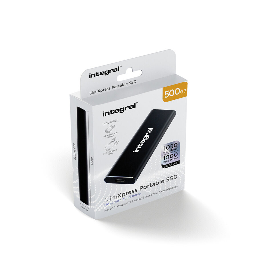 500GB SlimXpress Portable SSD USB-C 3.2-3
