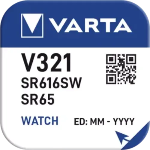  Varta 321 (616SW) Silver Oxide mini blister 1 