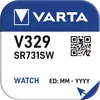 Varta 329 (731SW) Silver Oxide mini blister 1