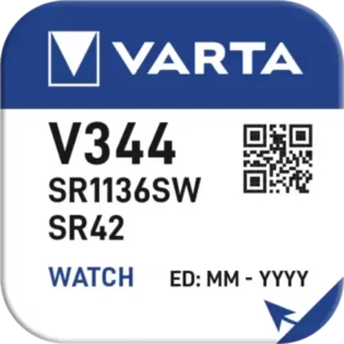  Varta 344 (1136SW) Silver Oxide mini blister 1 