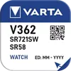 Varta 362 (721SW) Silver Oxide mini blister 1