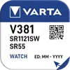 Varta 381 (1120SW) Silver Oxide mini blister 1