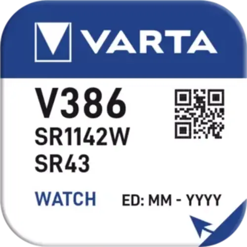  Varta 386 (43W) Silver Oxide mini blister 1 