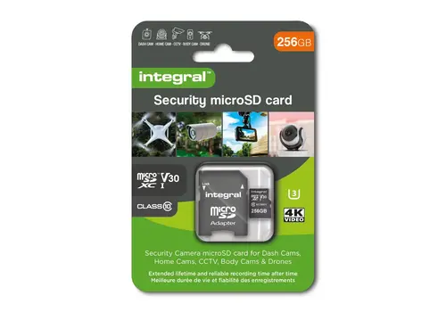  Integral 256GB MICRO SD CARD FOR DASH CAM SECURITY CAM 4K VIDEO V30 U3 HIGH ENDURANCE 
