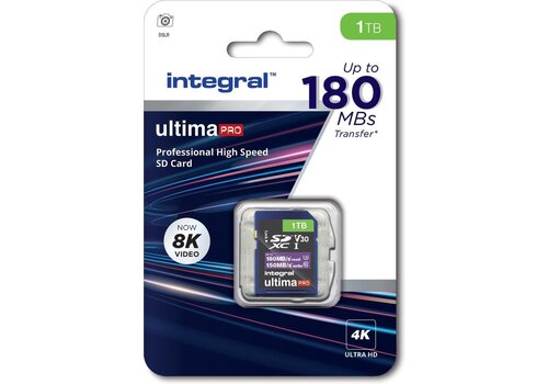  Integral 1TB V30 UltimaPro SDXC card - class 10 - up to 180MB/s - 150MB/s write 