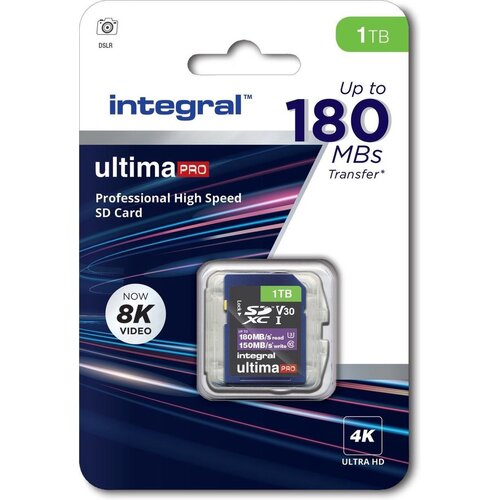  Integral 1TB V30 UltimaPro SDXC card - class 10 - up to 180MB/s - 150MB/s write 