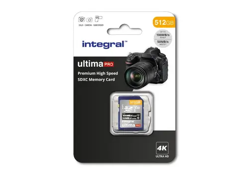  Integral 512GB Premium High Speed SDXC V30 UHS-I U3 