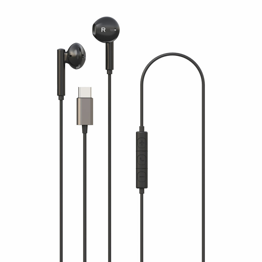 Earphones Wired USB-C Black-4