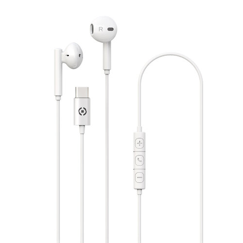  Celly Earphones Wired USB-C White 