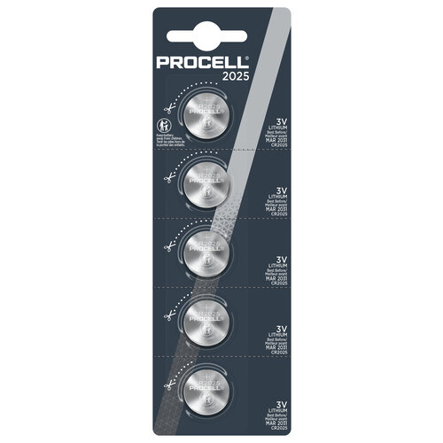  Procell Lithium CR2025 3V 5-pack 