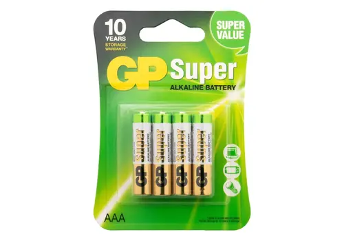  GP Batteries AAA Super Alkaline blister 4 