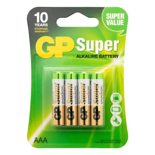  GP Batteries AAA Super Alkaline blister 4 